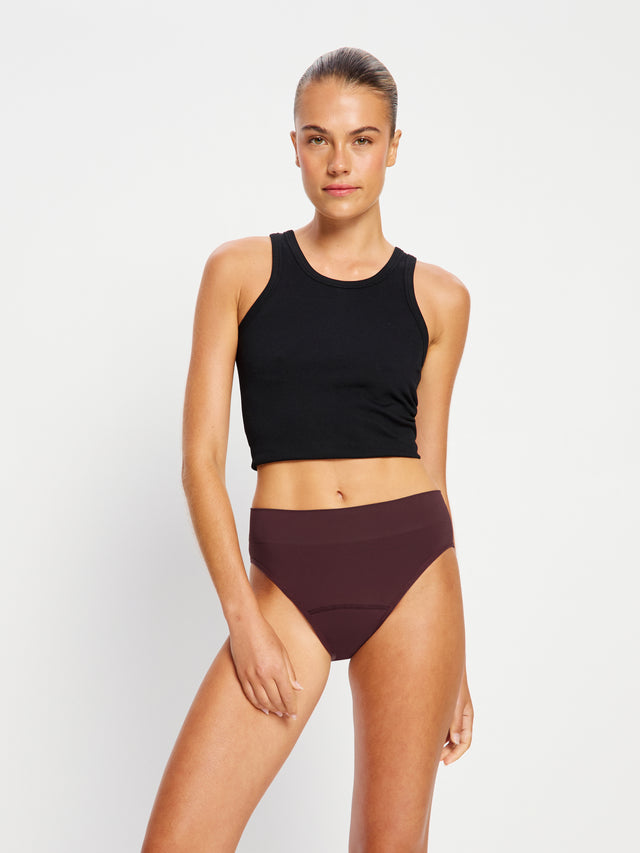 ModiComfort Seamless Bikini 2 Pack Moderate Laurel Green/Bitter Chocolate Brown
