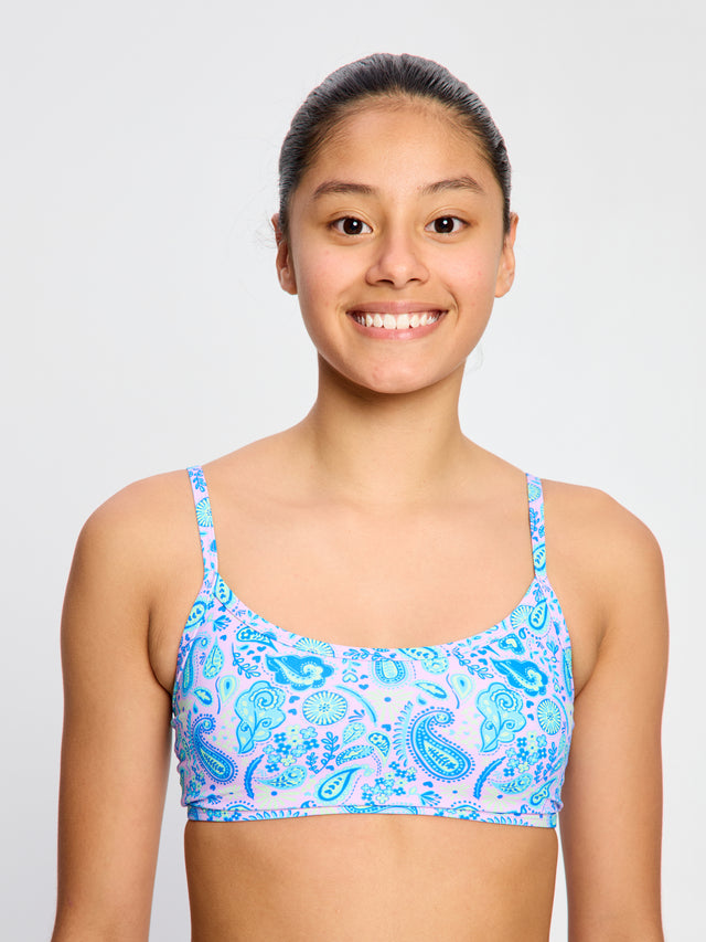 Teen Swimwear Adjustable Crop Top & Hi Waist Short