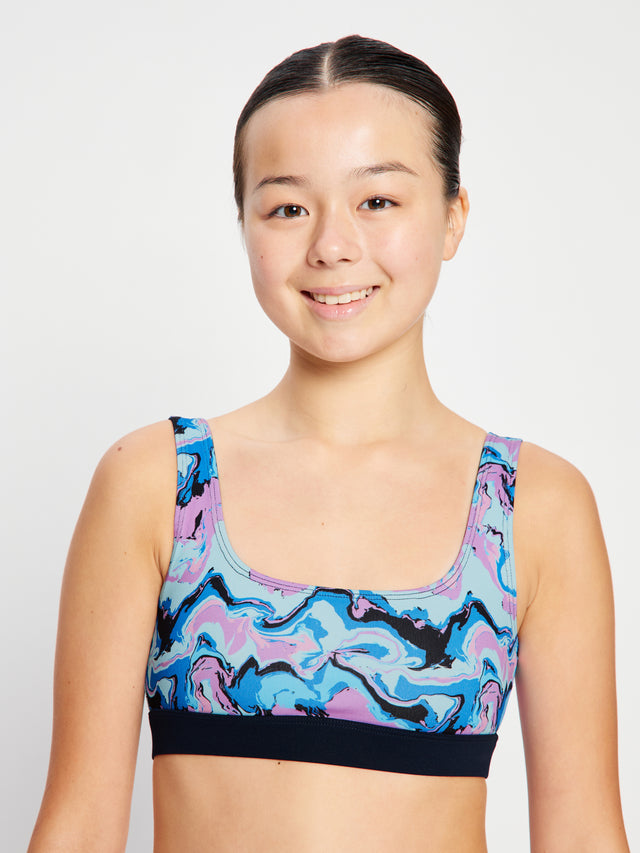 Teen Swimwear Performance Reversible Crop Top & Hi Waist Short Set