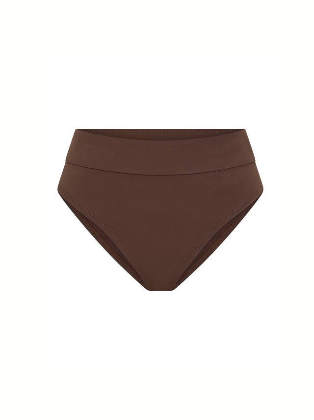 Swimwear Reversible Multiway Top Sea Swirl & Hi-Leg Bottom Chocolate