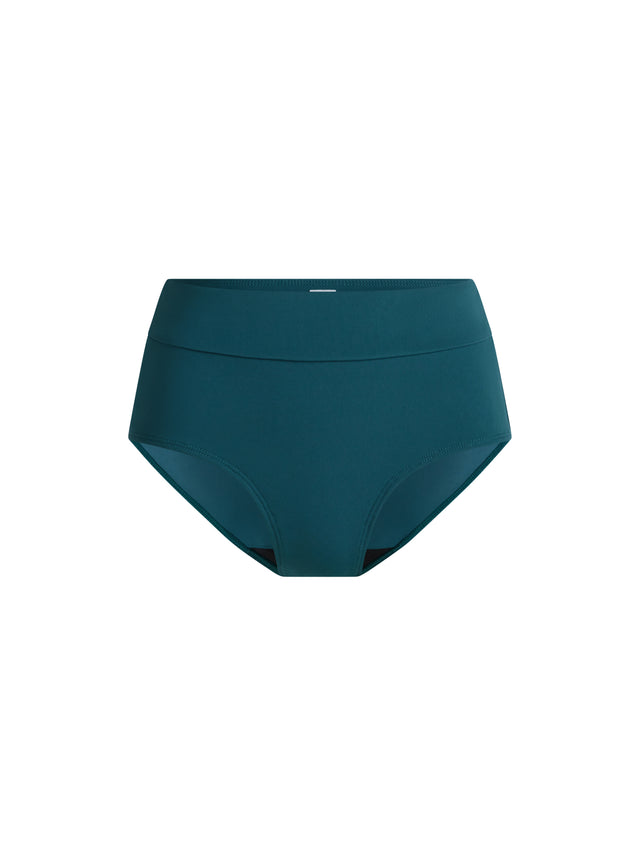 Teal Tide High Waist Period Swim Set