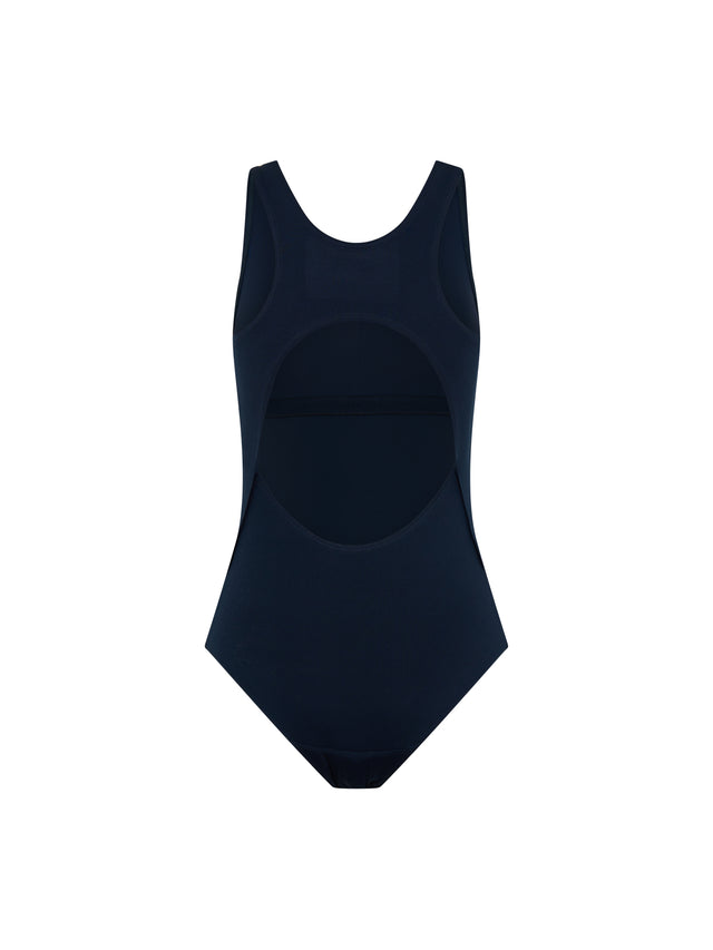 Teen Swimwear Performance Racerback One Piece Super Navy Blue