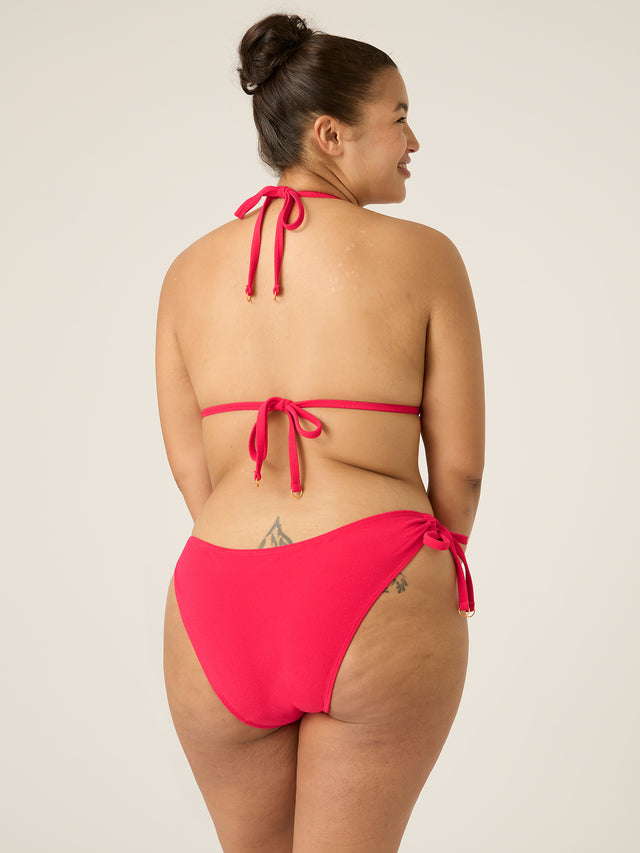 Swimwear Soft Stretch Tie Side Bikini Brief Light Glow Pink