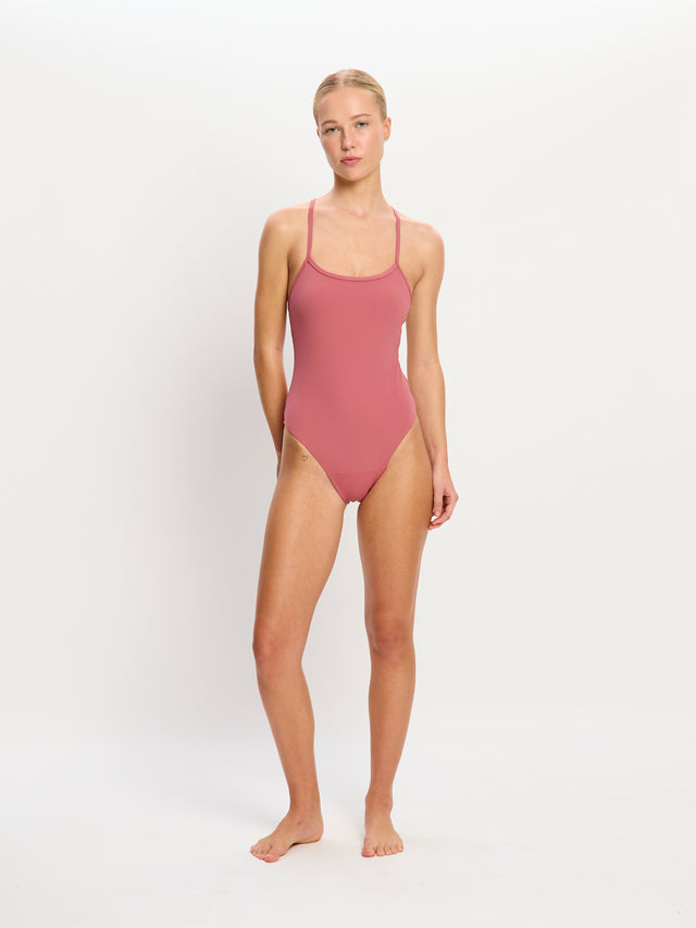 Molokai Swimwear X Back One Piece Super Mauve