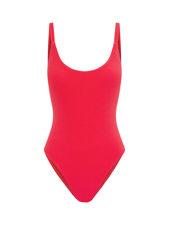 Swimwear Soft Stretch Scoop Neck One Piece Light Glow Pink