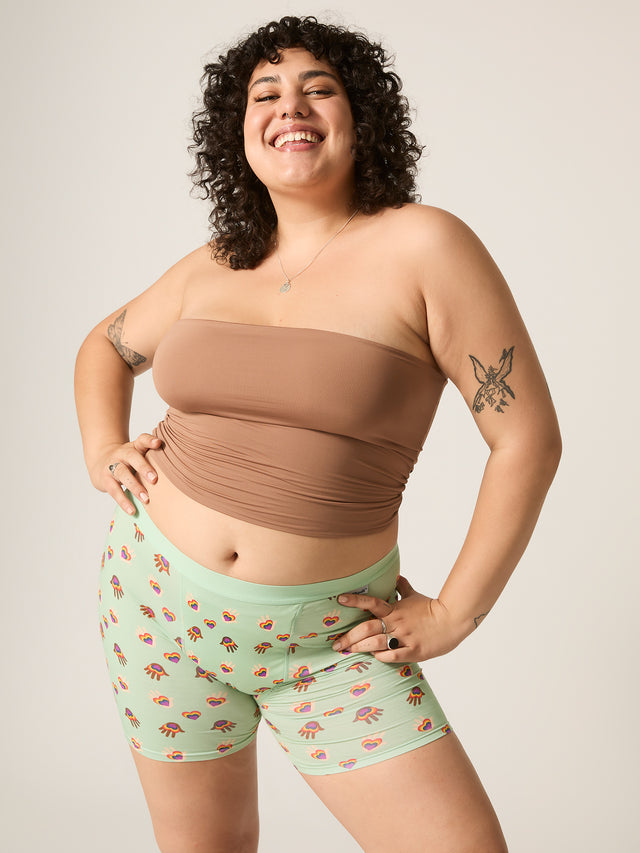Pride Longline Short Light Hand Multi Print